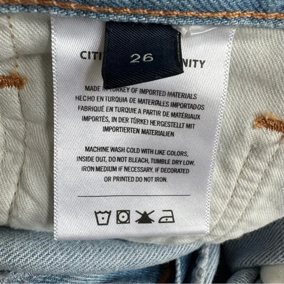 Citizens of Humanity Blue Denim Jeans Paloma Baggy Wide Leg High Rise 26 - Picture 15 of 16